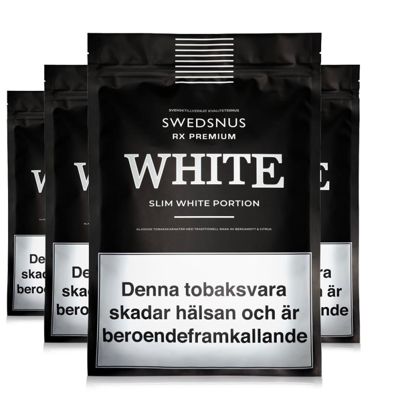 4-Pack White RX Slim 400 White Portion